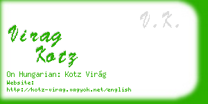 virag kotz business card